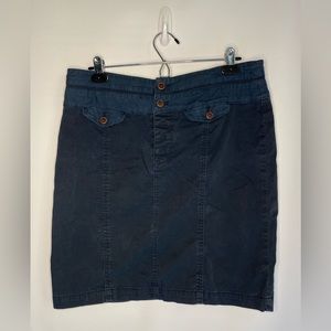 Anthropologie Hei Hei blue cargo skirt size 12 cotton